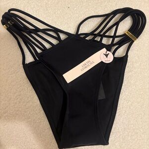 Victoria's Secret Black Strappy Bikini Bottom